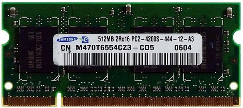 512mb samsung m470t6554cz3 cd5 - 512mb,