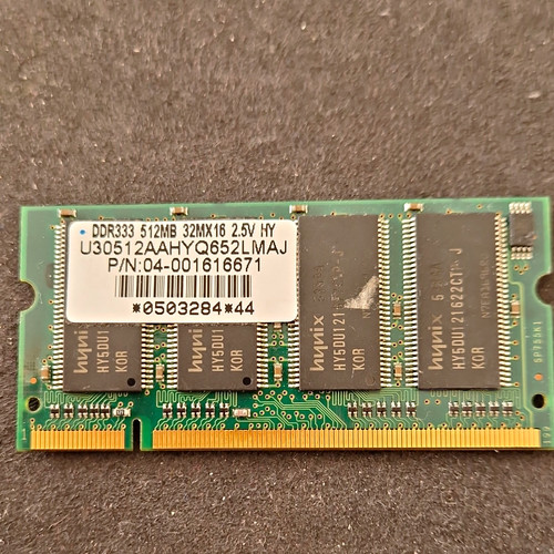 Hynix 1x512mb ddr1 dimm - 1x512mb, so-dimm